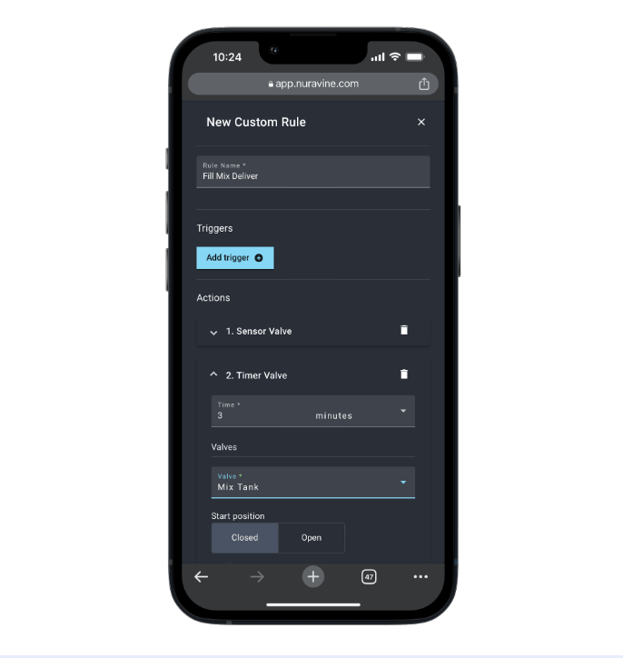 Flux app actions sequence screen